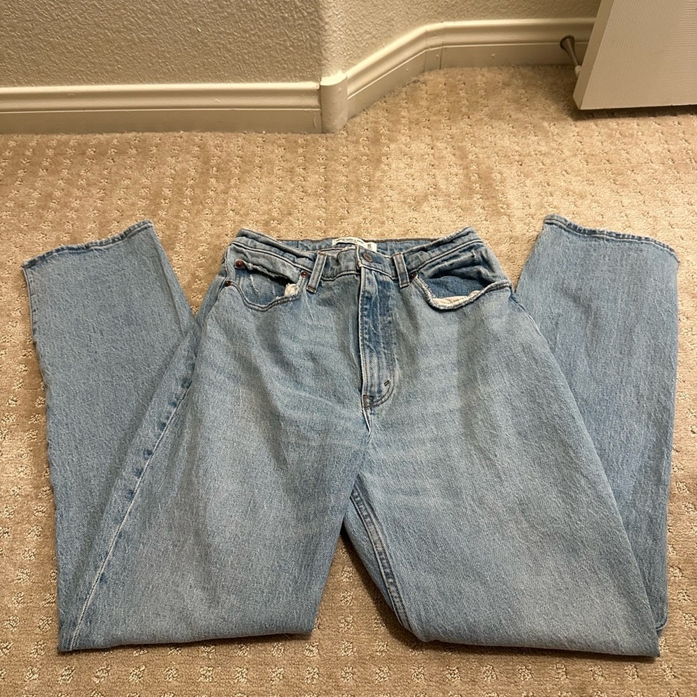 Abercrombie & Fitch Denim (Curve Love) Straight Leg Jeans